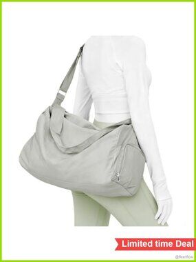 Small Gym Bag Women Lightweight Polyester Duffel Shoe Compartment Crossbody